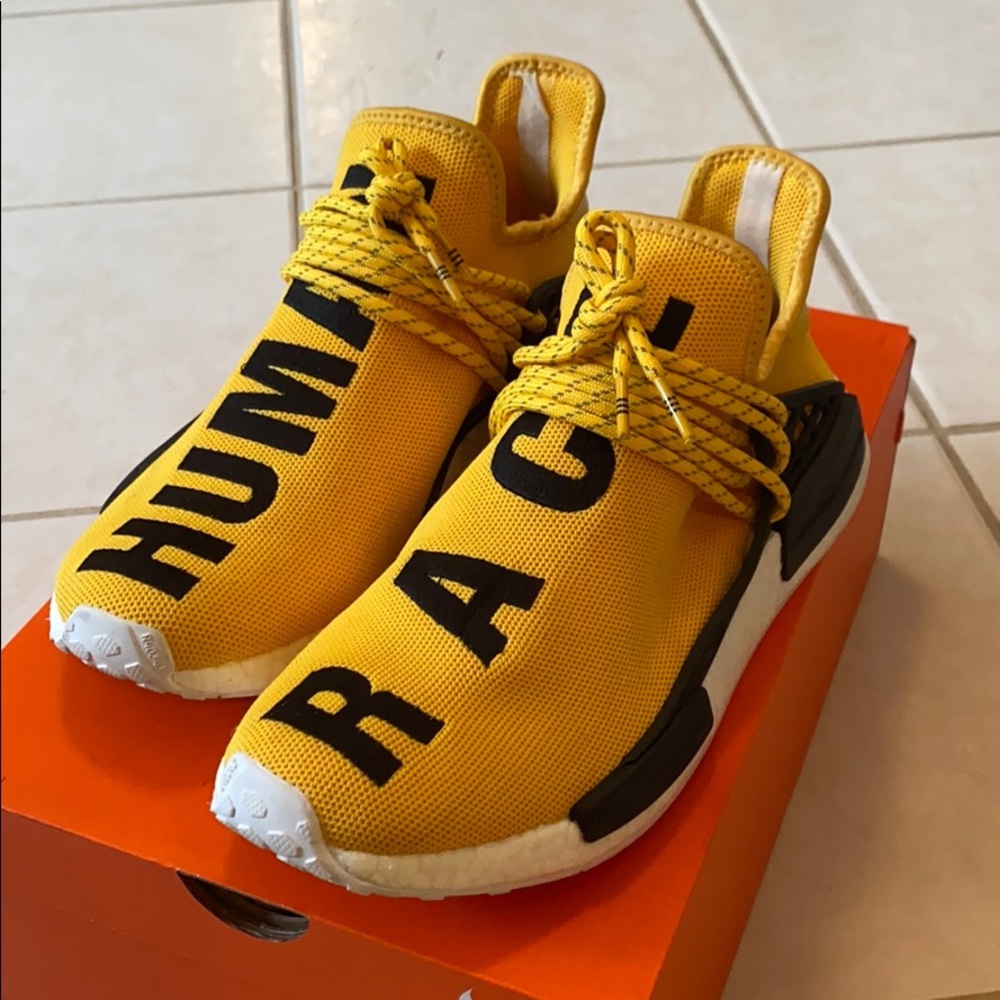Yellow - 8.5 - Pharrell Human Race Adidas